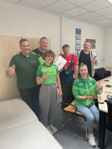 Mitarbeiter der Fertigung in Grimma beim Gesundheitstag in Zusammenarbeit mit der AOK Plus und dem Vitaltestzentrum Dresden