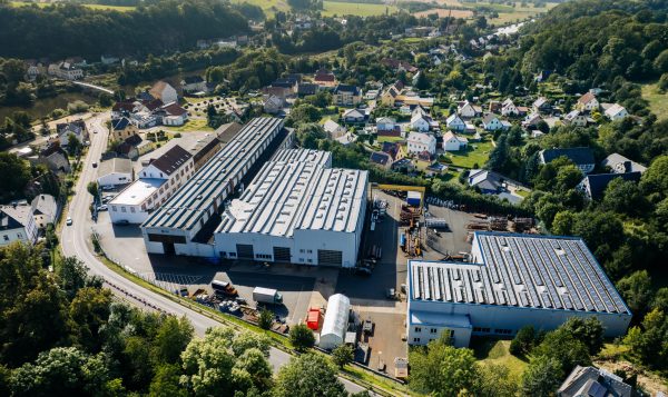 Luftbildaufnahme Betriebsgelände in Leisnig.